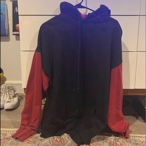 Black and red oversized Brandy Melville hoodie